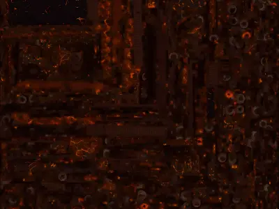 Molten Lava Tank 3D Model Infernal War Machine Low-poly 3D model