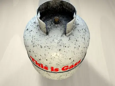 3D Dirty Gas Container Low-poly 3D model
