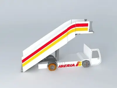 Iberia Airlines Airstairs Free 3D model by 2001kraft