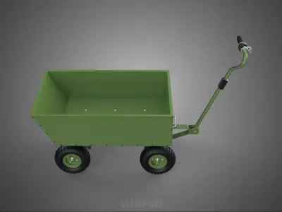 MILITARY ARMY TRANSPORT ELECTRIC HAUL CARRIER CART TROLLEY WAGON 3D model