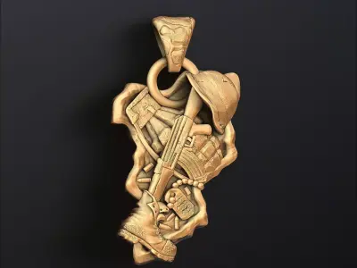 War And Peace Pendant 3D print model
