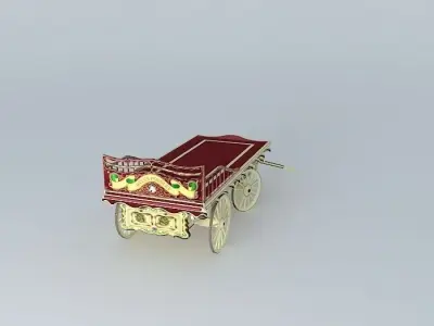 Burton Flatbed Tinker's Wagon Free 3D model