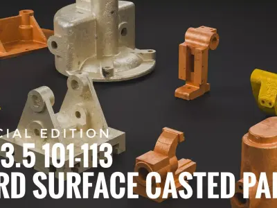 Building Blocks Kit Casted Parts Hard Surface Special V11 Low-poly 3D model