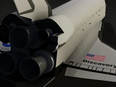 Space Shuttle Discovery Low-poly 3D model