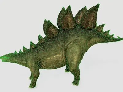 Stegosaurus Low-poly 3D model purchase