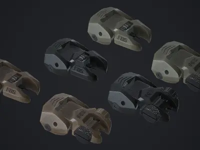 FAB Defense Flip Rear Sight Low-poly 3D model