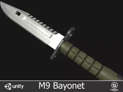 M9 Bayonet Knife Low-poly 3D model buy