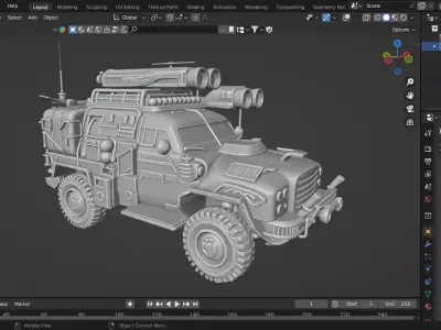 JLTV Military Armored Truck 3D print model
