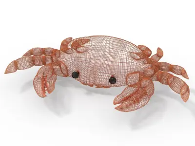 Crab Rigged Orange 3D model