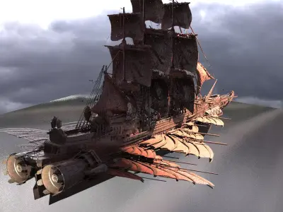 Airship Dragon Emperor 2 3D model