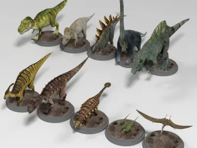 Dinosaur Pack 3D model purchase