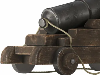 war cannon 3D model purchase