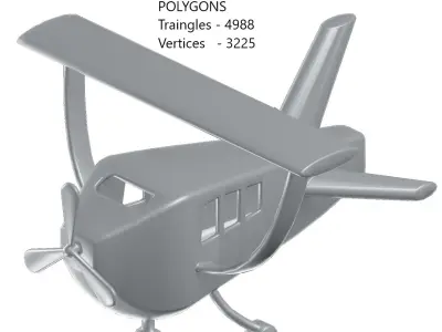 Games Aircraft Toy Low-poly 3D model