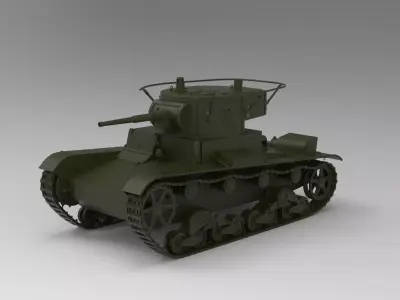 T-26 tank 3D model