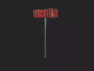 giant curse hammer Low-poly 3D model