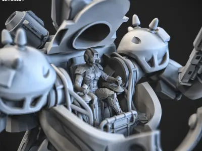 Overweight Gear Jaeger 75mm Plus Pilot 3D print model