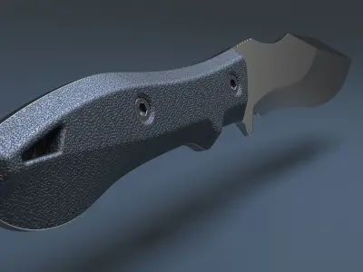 Hunting and combat modern knife 3D model purchase