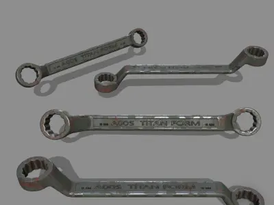 wrench Low-poly 3D model 21