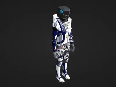 Robot Soldier - Assault Soldier Low-poly 3D model 15