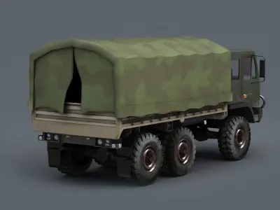 Dongfeng EQ2102 vehicle army truck war tank  3D model