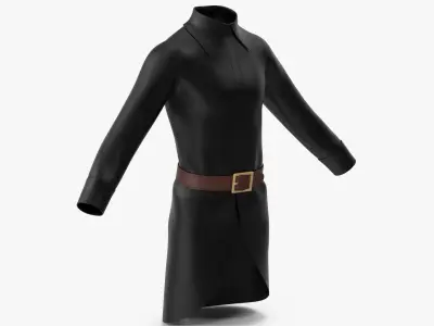  Coat Black with Belt 