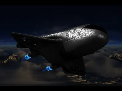 flying object Low-poly 3D model