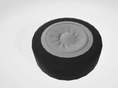 Low-poly wheel 06 Free 3D model