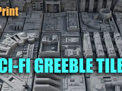 Death Star Tiles Surface Model 10 Pack 3D print model