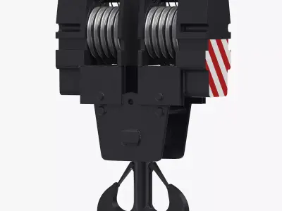 Liebherr LR Crane Hook Block 02 3D model