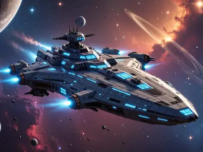 spaceship 3d model 3D model