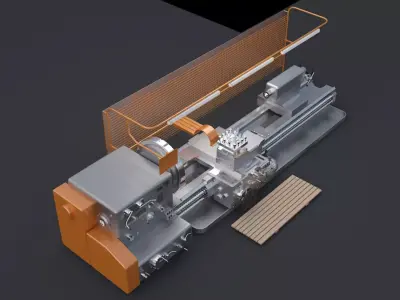 Lathe Machine 1M65 Lathe step 3D model
