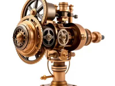 Steampunk Gear Mechanism model pack Low-poly 3D model by vfxcgartist