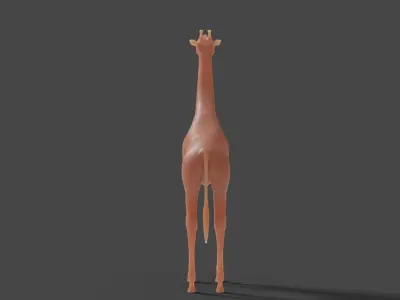 3D Giraffe Sculpture Model 3D model