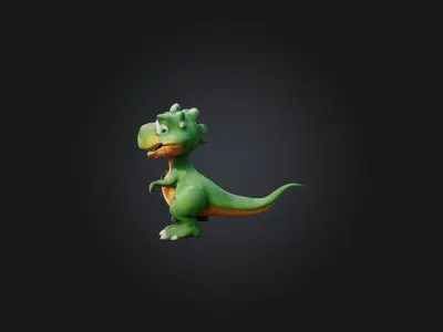 Cartoon Dinosaur 3D model