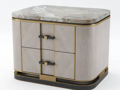 Ashi Bedside Table 3D model