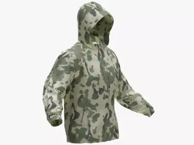 Military Jacket 199 - All MH Bodies - UE5 Skeletons - Rigged Low-poly 3D model