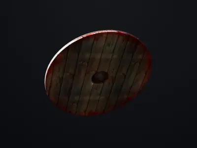 Viking Shield var01 Low-poly 3D model