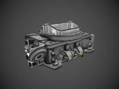 Carter carburetor Low-poly 3D model