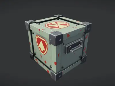 military supply crate 3D model