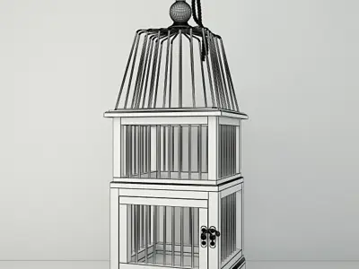 Antiqued Decorative Birdcages 3D model