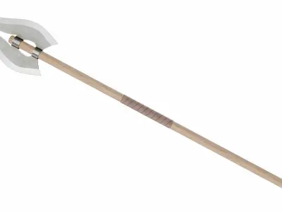 Double poleax Low-poly 3D model