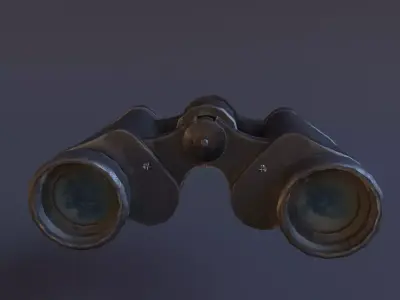 Realistic Binoculars Low Poly 3D Model PBR 3D model Low-poly 3D model