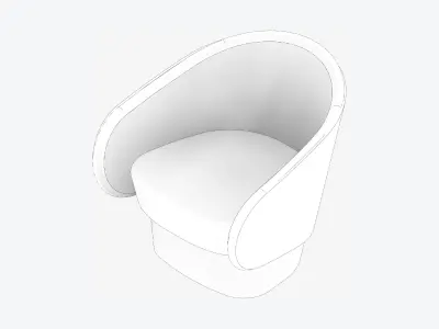 Furniture - Seating - Contemporary - Right Low-poly 3D model