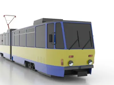 Tatra KT4DC-Z Low Low-poly 3D model