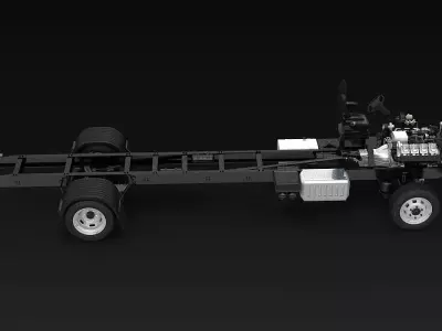 Semi Truck Undercarriage 3D model