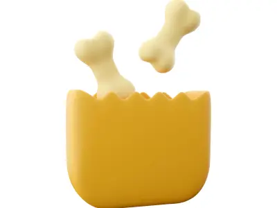3D render Dog bone 3D model