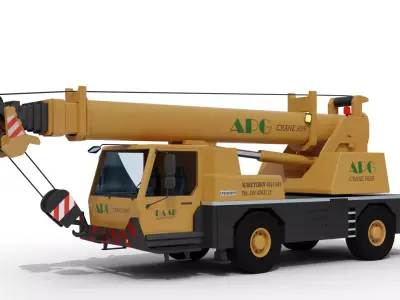 Crane Rigged Low-poly 3D model