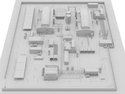 Refinery Storage and Post Production  3D model