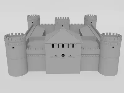 Medieval castle Free low-poly 3D model