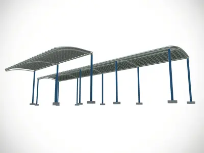 Sheds Low-poly 3D model